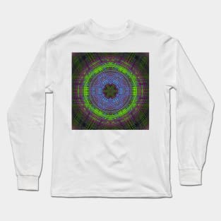 Weave Mandala Purple Green and Blue Long Sleeve T-Shirt